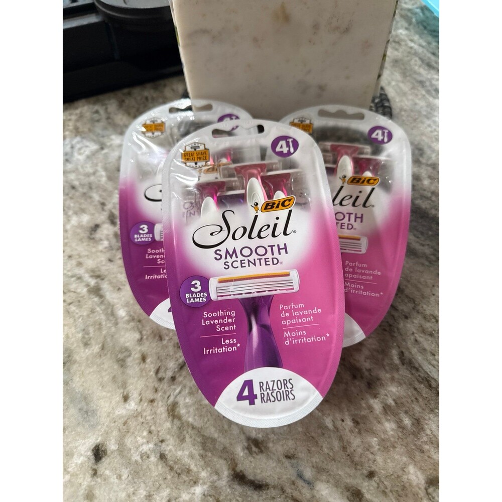 3X - BIC Soleil 3 Scented Women's Disposable Razors 4ct (12 Total Razors)
